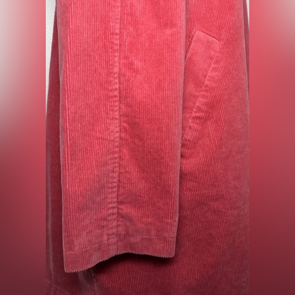 Jones Studio Pink Corduroy Barn Jacket L Mid Length Fall Barn Coat - Picture 8 of 13